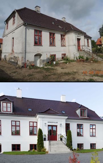 før/efter renoveringen af kongsvillie