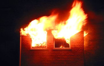 brand i hus