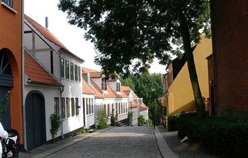Række af fredede huse