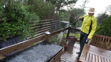 Hvor meget regn falder der i min have?
