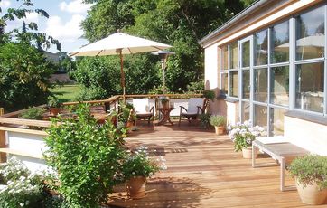 Læhegn på terrasse