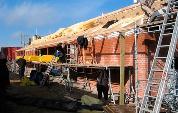 Hvis du skal bygge et nyt hus fra grunden, laver banken et tilbud om et forhåndslån.