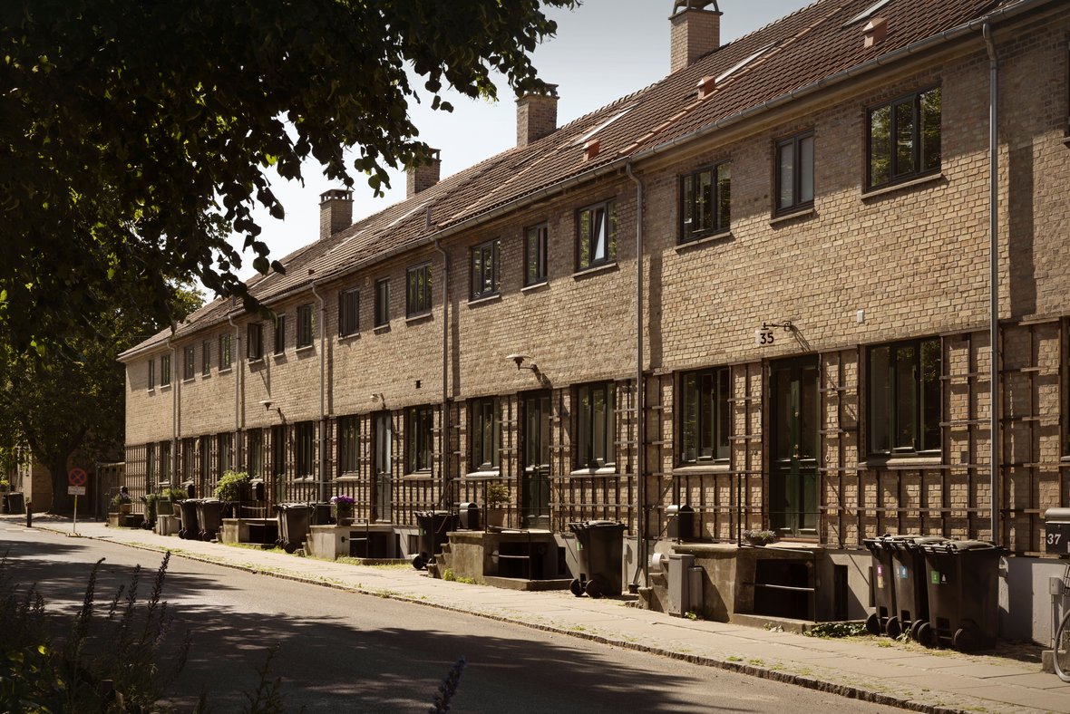 Rækkehus på Egernvej på Frederiksberg, hvor Helle Virkner og Jens Otto Krag boede