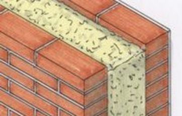 Illustration af hulmur med isolering