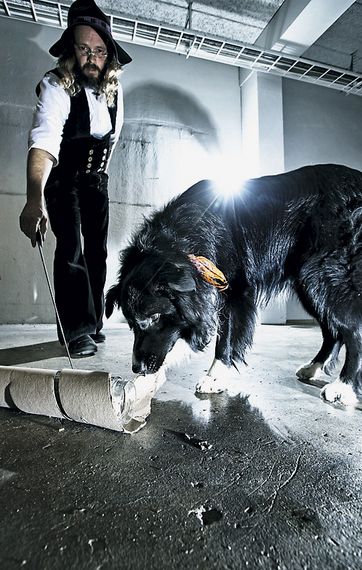 Skimmelsporhund og træner