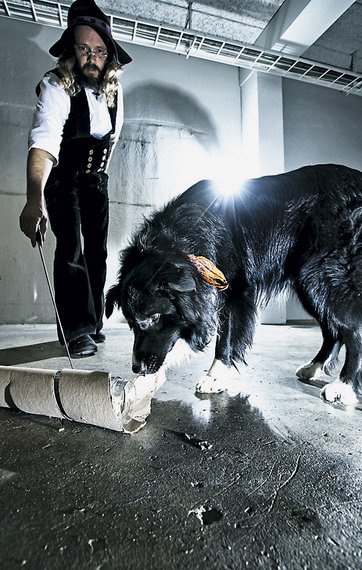 Skimmelsporhund og træner