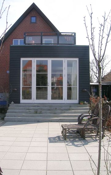 Terrasse i niveau med jorden