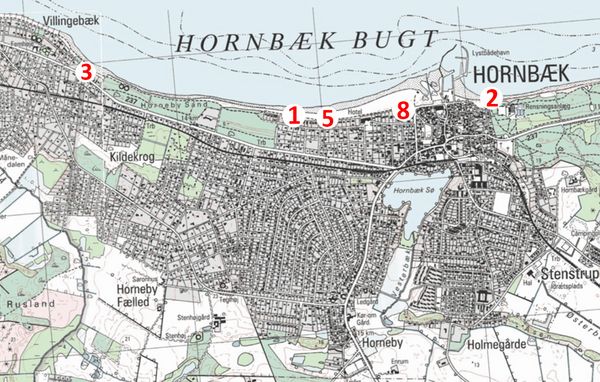 Kort over Hornbæk