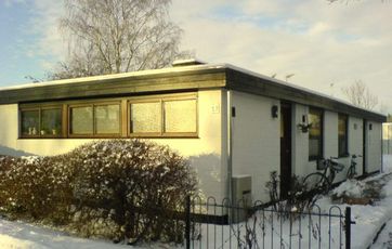 sne på fladt tag