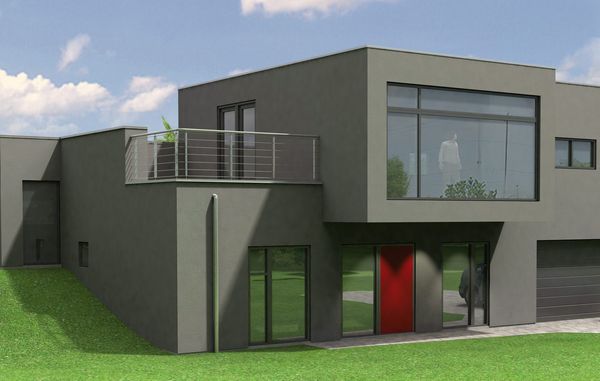 Lavenergihus af massive gasbetonblokke