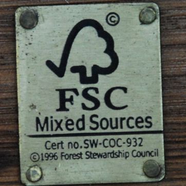 havemøbler. fsc, fsc-mærke. træ.