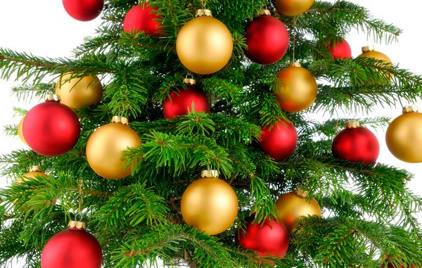 Et pyntet juletræ