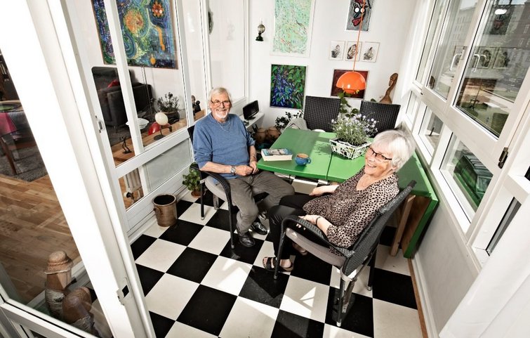 Bente og Simon i udestue
