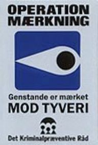 Eksempel på et operation mærkning mærkat