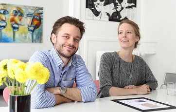 Simon og Pernille er begge arkitekter med grafik design som speciale. Foto: Jan Ove Kristensen
