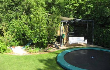 nedgravet trampolin