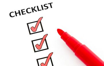 checkliste og tusch