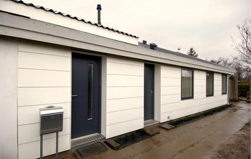 Parcelhus efter efterisolering.