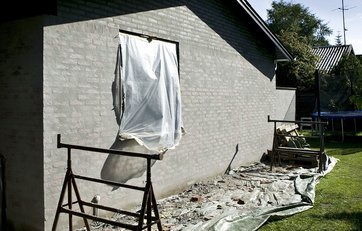 Udskiftning af vinduer på hus.