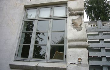 Facade har taget skade