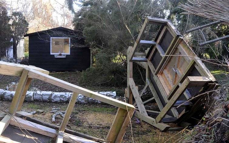 Ødelæggelser efter en storm