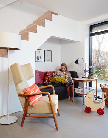 Selvom boligen i Aalborg er mindre end den familien boede i i København, så er der alligevel plads til hele familien. Foto: Andreas Mikkel Hansen