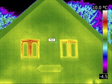 Termografibillede af overfladetemperaturen. Termografibillede af overfladetemperaturen.