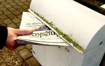 Avis puttes i brevkasse