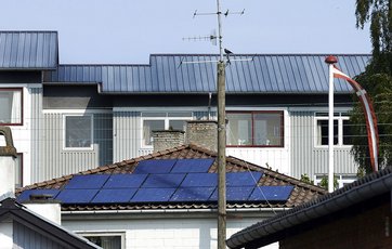 Skygge på solceller
