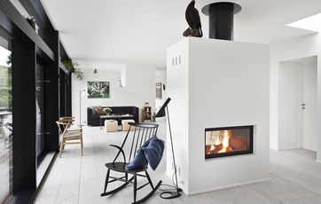 dobbeltsidet brændeovn