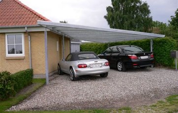 carport med 2 biler