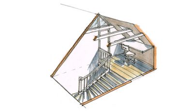 illustration af trappeopgang
