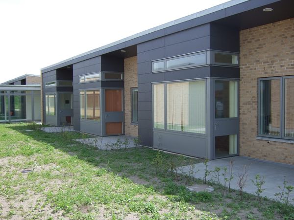 Facader med overflade af fibercement Hardieplank hegn