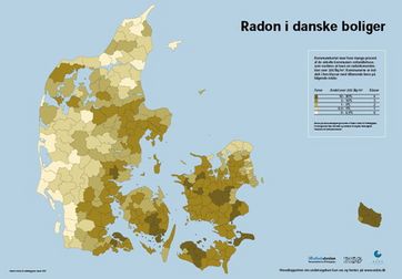 Radon Kort Dk Radon i boligen Radon Kort Dk