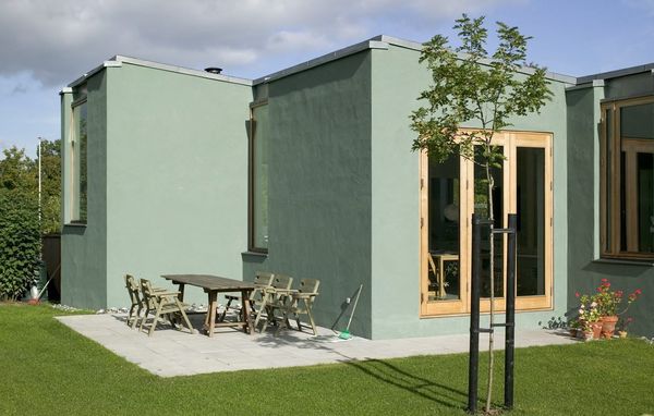 SÃ¥dan maler du en pudset facade Vandskuret hus