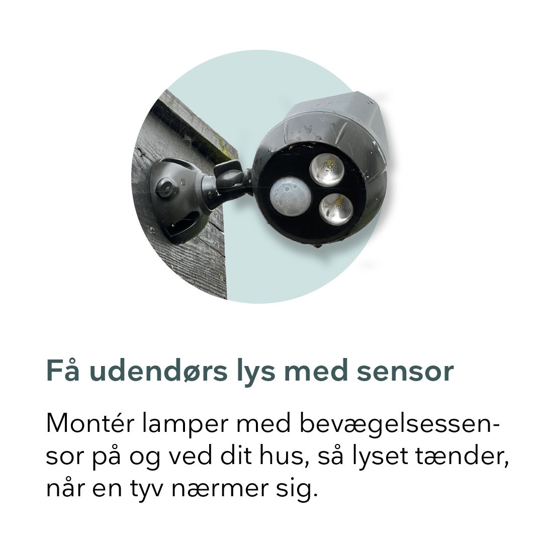 Udendørs lampe med sensor